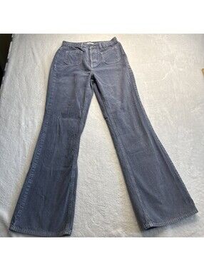 Pacsun Jeans Womens 28 Blue High Rise Bootcut Corduroy Button Fly Flat  (2353)